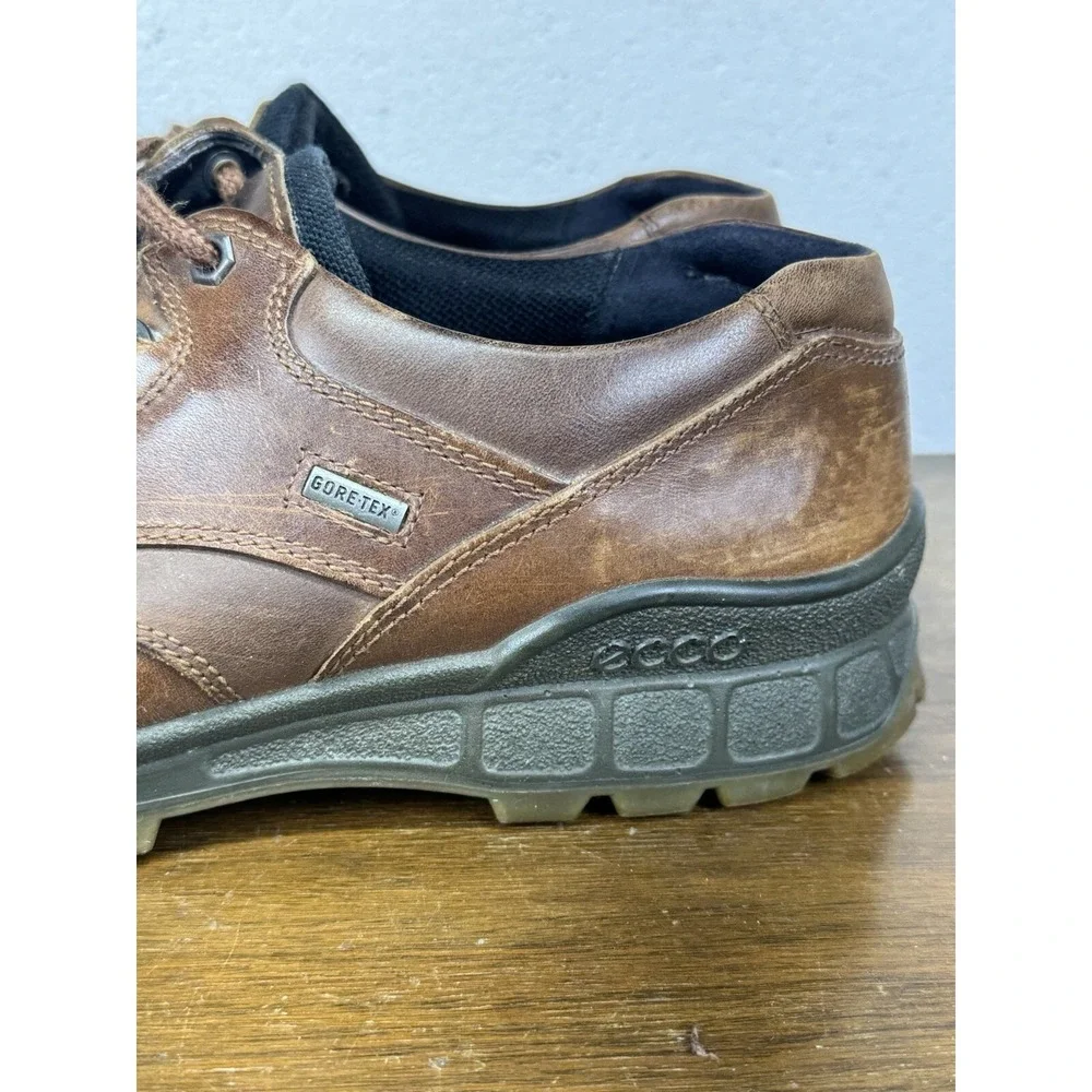 Ecco Track 25 Low Goretex GTX Brown Leather Hiking Shoes Mens‎ Size US 11